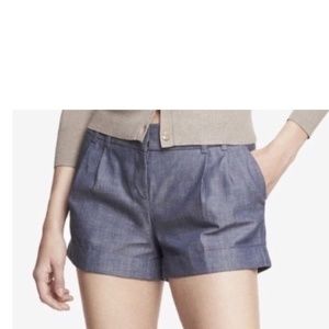 NWT Express Blue Chambray Shorts Size 6